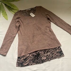 🔥NWT cleo mixed media sweater🔥